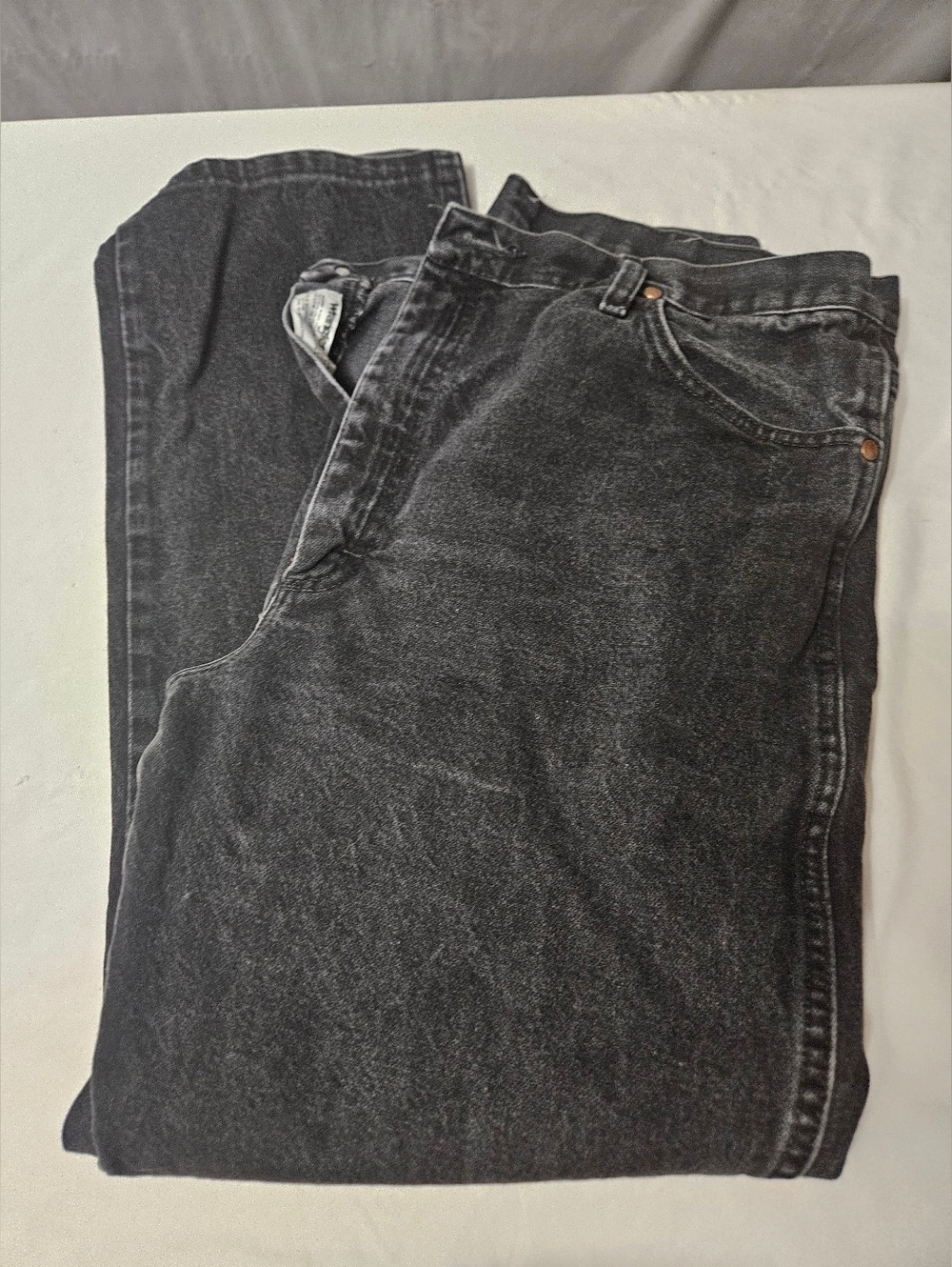 Mens Wrangler 936 Black Boot Cut Jeans Size 40X32!